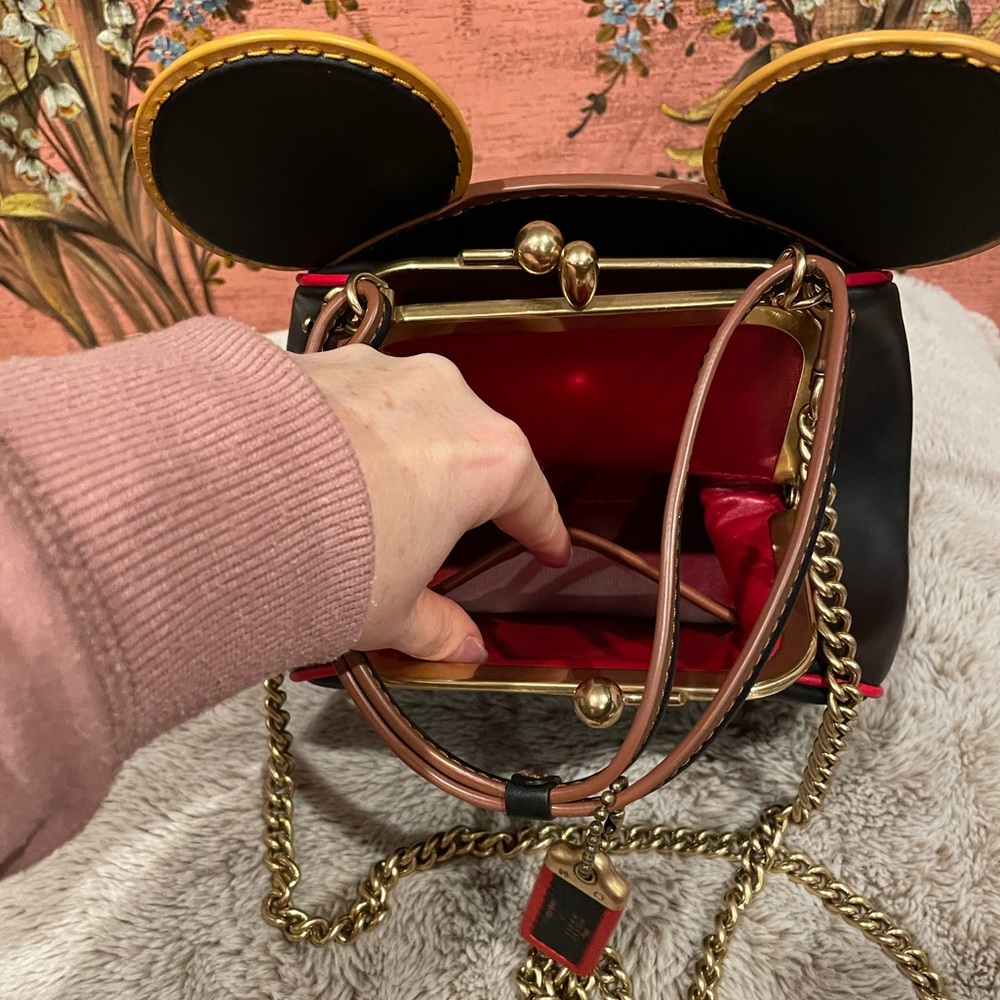 Coach Disney Mickey Mouse X KEITH HARING - Kisslock Mickey Ears Crossbody - Picture 12 of 14